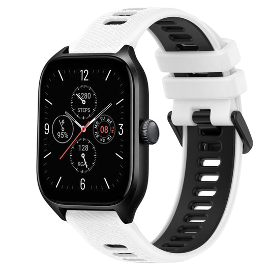 20mm Sports Two-Color Silicone Watch Band, For Amazfit GTS 4, For Amazfit GTS 3, For Amazfit GTS 2E, For Amazfit GTS 2 Mini, For Amazfit GTS 2, For Amazfit GTS, For Amazfit GTR 42mm, For Amazfit Pop Pro, For Amazfit Pop