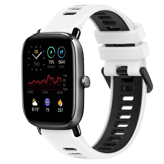 20mm Sports Two-Color Silicone Watch Band, For Amazfit GTS 4 Mini, For Amazfit Bip3, For Amazfit Bip 1S