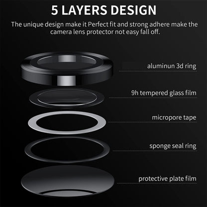 For Samsung Galaxy Z Flip4 / W23 Flip ENKAY Hat-Prince 9H Rear Camera Lens Aluminium Alloy Tempered Glass Film, For Samsung Galaxy Z Flip4 / W23 Flip