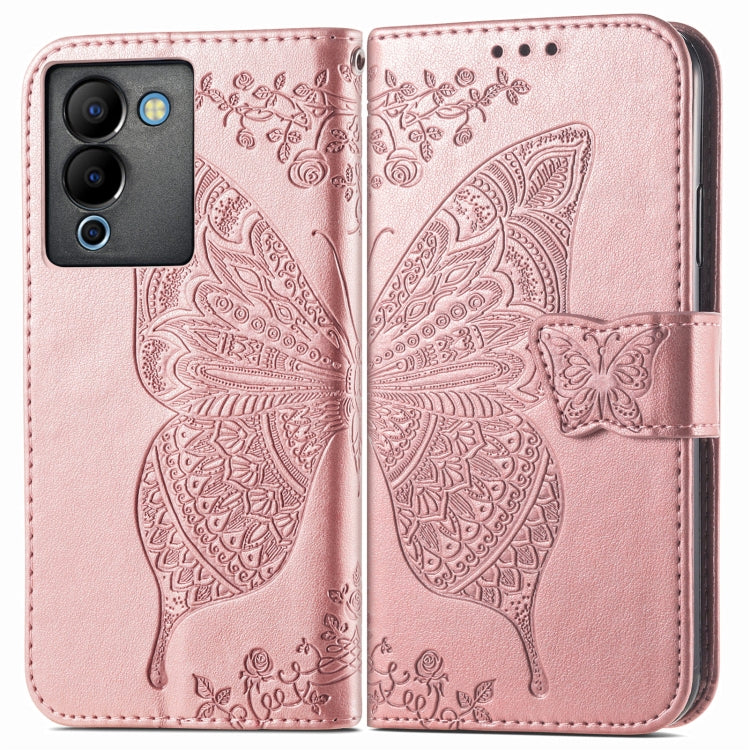 Butterfly Love Flower Embossed Leather Phone Case, For Infinix Note 12 G96, For OnePlus Ace 2, For Realme C55, For Tecno Pova Neo 5G, For ZTE Blade A52, For Samsung Galaxy A14 4G, For Samsung Galaxy A34 5G