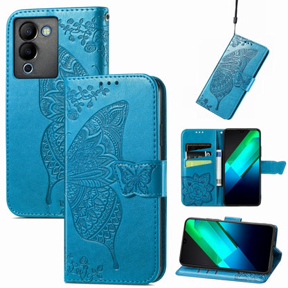 Butterfly Love Flower Embossed Leather Phone Case, For Infinix Note 12 G96, For OnePlus Ace 2, For Realme C55, For Tecno Pova Neo 5G, For ZTE Blade A52, For Samsung Galaxy A14 4G, For Samsung Galaxy A34 5G