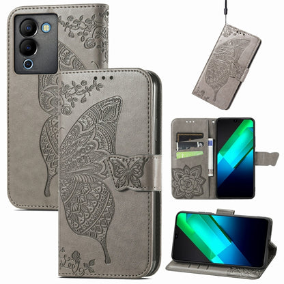 Butterfly Love Flower Embossed Leather Phone Case, For Infinix Note 12 G96, For Kyocera Android One S10, For OnePlus Ace 2, For Realme C55, For Tecno Pova Neo 5G, For ZTE Blade A52, For Samsung Galaxy A14 4G, For Samsung Galaxy A34 5G