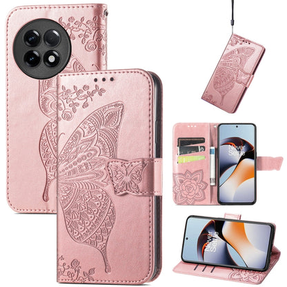 Butterfly Love Flower Embossed Leather Phone Case, For Infinix Note 12 G96, For OnePlus Ace 2, For Realme C55, For Tecno Pova Neo 5G, For ZTE Blade A52, For Samsung Galaxy A14 4G, For Samsung Galaxy A34 5G