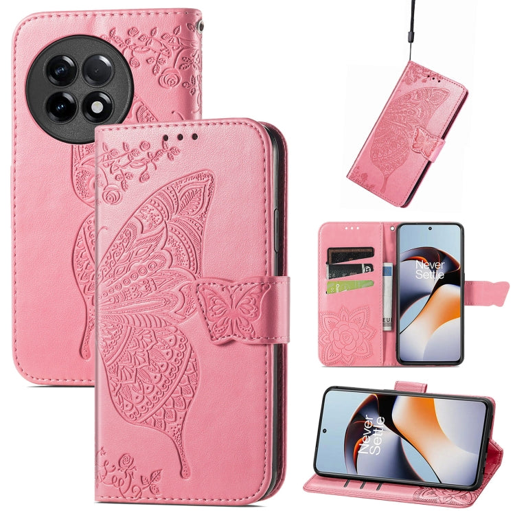 Butterfly Love Flower Embossed Leather Phone Case, For Infinix Note 12 G96, For Kyocera Android One S10, For OnePlus Ace 2, For Realme C55, For Tecno Pova Neo 5G, For ZTE Blade A52, For Samsung Galaxy A14 4G, For Samsung Galaxy A34 5G
