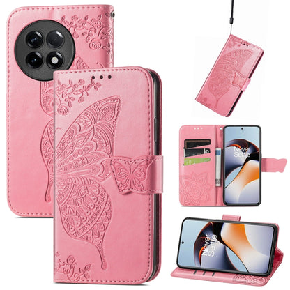 Butterfly Love Flower Embossed Leather Phone Case, For Infinix Note 12 G96, For Kyocera Android One S10, For OnePlus Ace 2, For Realme C55, For Tecno Pova Neo 5G, For ZTE Blade A52, For Samsung Galaxy A14 4G, For Samsung Galaxy A34 5G