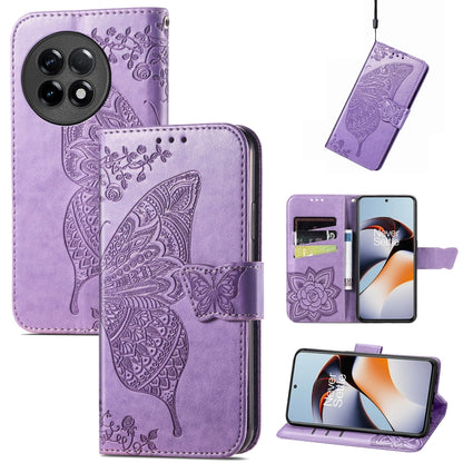 Butterfly Love Flower Embossed Leather Phone Case, For Infinix Note 12 G96, For Kyocera Android One S10, For OnePlus Ace 2, For Realme C55, For Tecno Pova Neo 5G, For ZTE Blade A52, For Samsung Galaxy A14 4G, For Samsung Galaxy A34 5G
