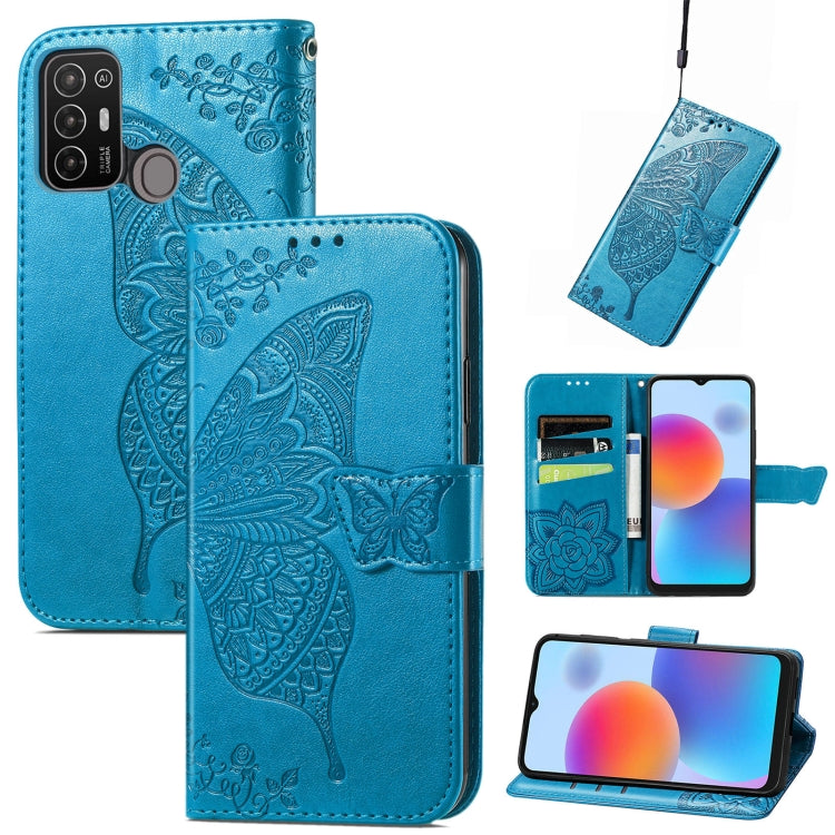 Butterfly Love Flower Embossed Leather Phone Case, For Infinix Note 12 G96, For Kyocera Android One S10, For OnePlus Ace 2, For Realme C55, For Tecno Pova Neo 5G, For ZTE Blade A52, For Samsung Galaxy A14 4G, For Samsung Galaxy A34 5G