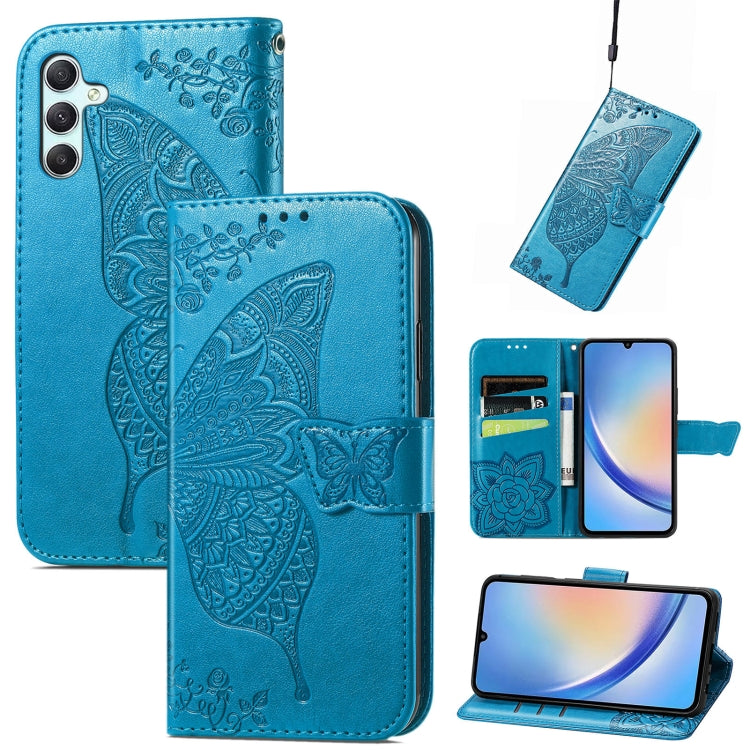 Butterfly Love Flower Embossed Leather Phone Case, For Infinix Note 12 G96, For Kyocera Android One S10, For OnePlus Ace 2, For Realme C55, For Tecno Pova Neo 5G, For ZTE Blade A52, For Samsung Galaxy A14 4G, For Samsung Galaxy A34 5G