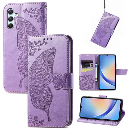 Butterfly Love Flower Embossed Leather Phone Case, For Infinix Note 12 G96, For Kyocera Android One S10, For OnePlus Ace 2, For Realme C55, For Tecno Pova Neo 5G, For ZTE Blade A52, For Samsung Galaxy A14 4G, For Samsung Galaxy A34 5G