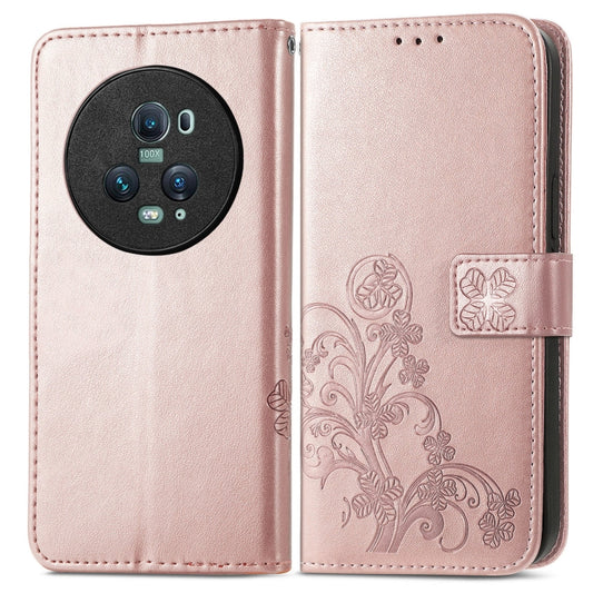 Four-leaf Clasp Embossed Buckle Leather Phone Case, For Honor Magic5 Pro, For Honor Magic5, For Motorola Moto E13, For Motorola Moto E22 4G, For Motorola Moto G23, For OnePlus 11, For OPPO Reno8 T 4G, For Realme GT Neo 5, For TCL 40R, For TCL 403      ...