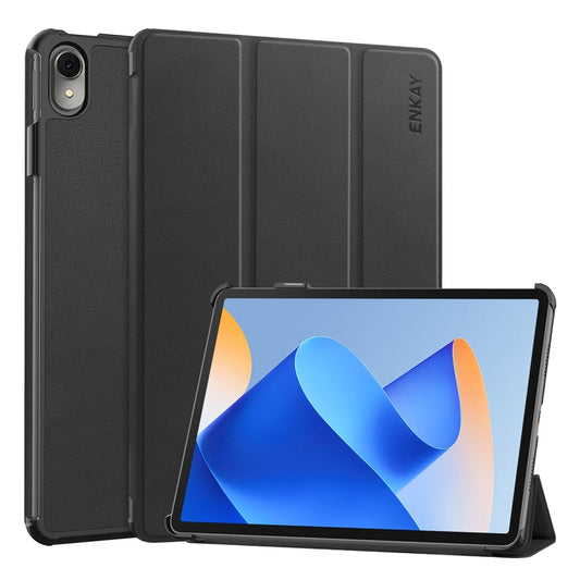 Für Huawei MatePad 11 2023 ENKAY Tri-Fold Custer-Textur Leder Ständer Smart Case, Für Huawei MatePad 11 2023