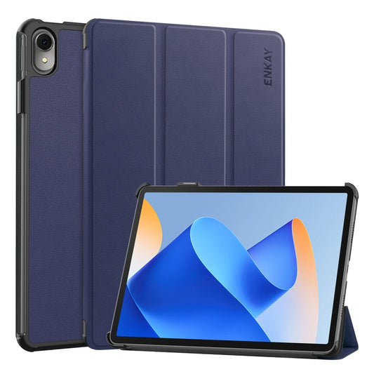 Für Huawei MatePad 11 2023 ENKAY Tri-Fold Custer-Textur Leder Ständer Smart Case, Für Huawei MatePad 11 2023
