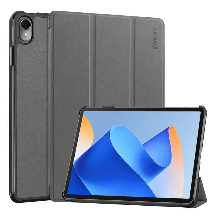 For Huawei MatePad 11 2023 ENKAY Tri-fold Custer Texture Leather Stand Smart Case, For Huawei MatePad 11 2023