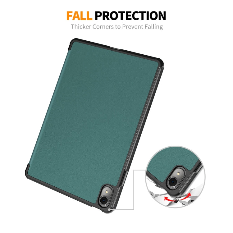 For Huawei MatePad 11 2023 ENKAY Tri-fold Custer Texture Leather Stand Smart Case, For Huawei MatePad 11 2023