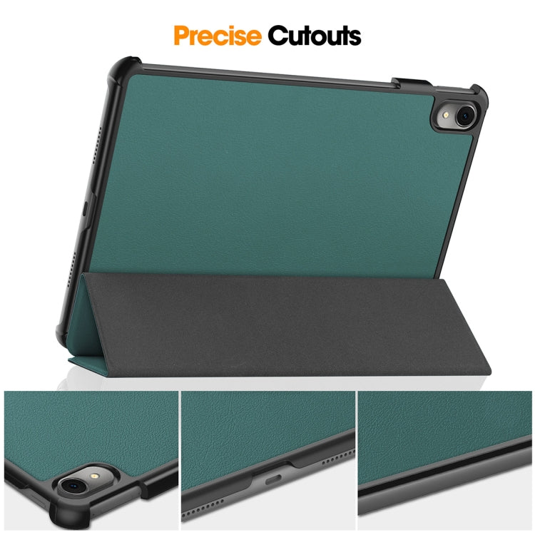 For Huawei MatePad 11 2023 ENKAY Tri-fold Custer Texture Leather Stand Smart Case, For Huawei MatePad 11 2023
