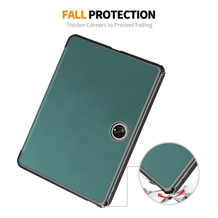 For OnePlus Pad / OPPO Pad 2 ENKAY Tri-fold Custer Texture Leather Stand Smart Case, For OnePlus Pad / OPPO Pad 2