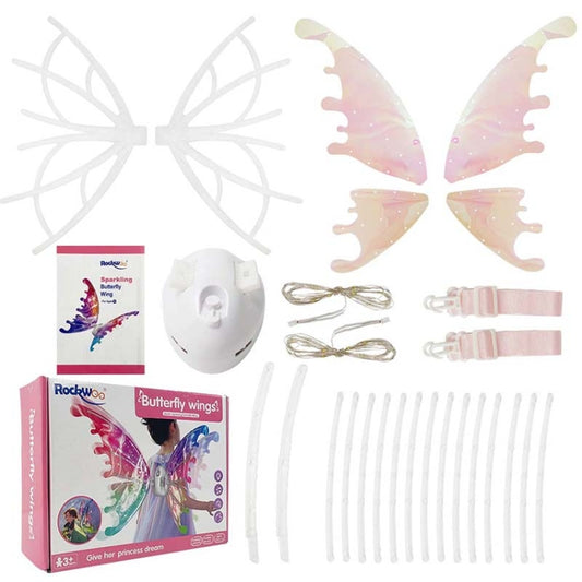 Alas de elfo de mariposa eléctricas Rockwoo R01 para armar, con luz y sin luz