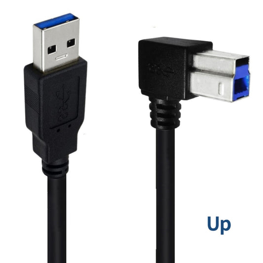 JUNSUNMAY USB 3.0 A Male to USB 3.0 B Male Adapter Cable Cord 1.6ft/0.5M for Docking Station, External Hard Drivers, Scanner, Printer and More, Up, Down, Left, Right