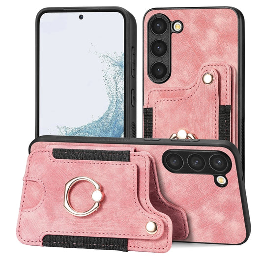 Retro Skin-feel Ring Multi-card Wallet Phone Case, For Samsung Galaxy S23+ 5G, For Samsung Galaxy S23 Ultra 5G, For Samsung Galaxy S22+ 5G, For Samsung Galaxy S22 Ultra 5G, For Samsung Galaxy S21 5G, For Samsung Galaxy S21+ 5G