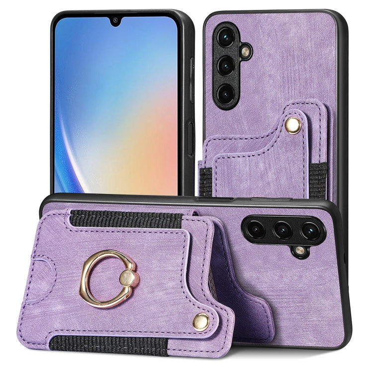 Retro Skin-feel Ring Multi-card Wallet Phone Case, For Samsung Galaxy S23+ 5G, For Samsung Galaxy S23 Ultra 5G, For Samsung Galaxy S22+ 5G, For Samsung Galaxy S22 Ultra 5G, For Samsung Galaxy S21 5G, For Samsung Galaxy S21+ 5G                          ...