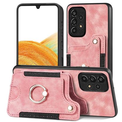 Retro Skin-feel Ring Multi-card Wallet Phone Case, For Samsung Galaxy S23+ 5G, For Samsung Galaxy S23 Ultra 5G, For Samsung Galaxy S22+ 5G, For Samsung Galaxy S22 Ultra 5G, For Samsung Galaxy S21 5G, For Samsung Galaxy S21+ 5G                          ...