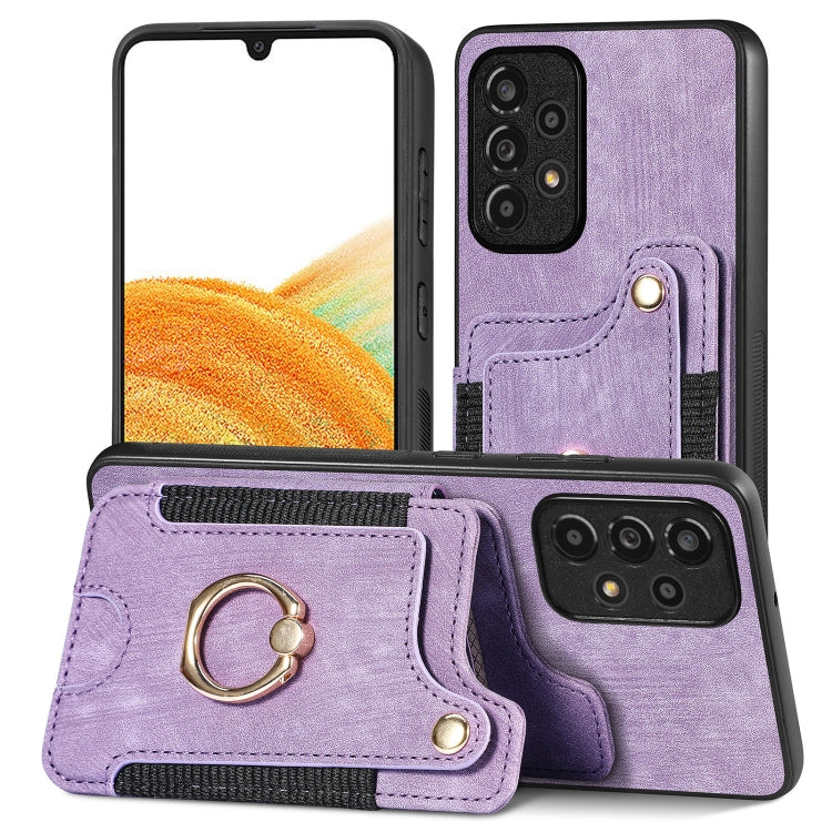 Retro Skin-feel Ring Multi-card Wallet Phone Case, For Samsung Galaxy S23+ 5G, For Samsung Galaxy S23 Ultra 5G, For Samsung Galaxy S22+ 5G, For Samsung Galaxy S22 Ultra 5G, For Samsung Galaxy S21 5G, For Samsung Galaxy S21+ 5G                          ...