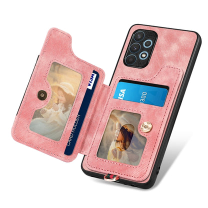 Retro Skin-feel Ring Multi-card Wallet Phone Case, For Samsung Galaxy A32 4G, For Samsung Galaxy A21s, For Samsung Galaxy A04, For Realme C35