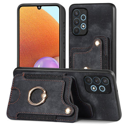 Retro Skin-feel Ring Multi-card Wallet Phone Case, For Samsung Galaxy A32 4G, For Samsung Galaxy A21s, For Samsung Galaxy A04, For Realme C35