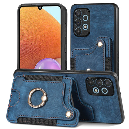Retro Skin-feel Ring Multi-card Wallet Phone Case, For Samsung Galaxy A32 4G, For Samsung Galaxy A21s, For Samsung Galaxy A04, For Realme C35