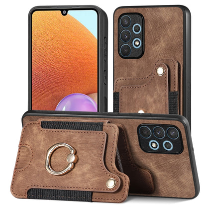 Retro Skin-feel Ring Multi-card Wallet Phone Case, For Samsung Galaxy A32 4G, For Samsung Galaxy A21s, For Samsung Galaxy A04, For Realme C35