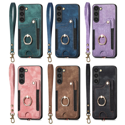 Retro Skin-feel Ring Multi-card Wallet Phone Case, For Samsung Galaxy A32 4G, For Samsung Galaxy A21s, For Samsung Galaxy A04, For Realme C35