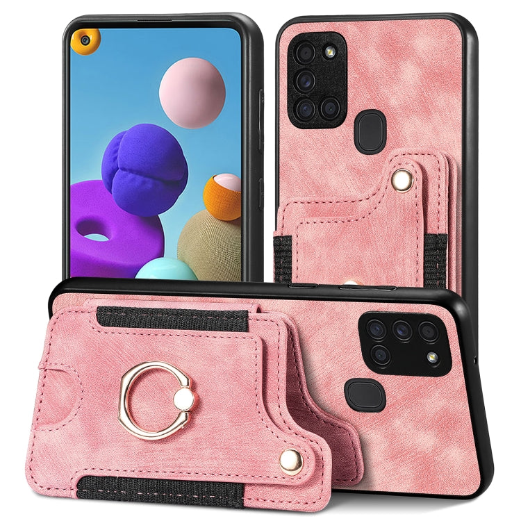 Retro Skin-feel Ring Multi-card Wallet Phone Case, For Samsung Galaxy A32 4G, For Samsung Galaxy A21s, For Samsung Galaxy A04, For Realme C35