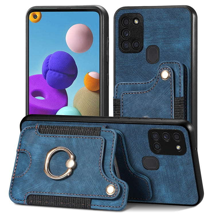 Retro Skin-feel Ring Multi-card Wallet Phone Case, For Samsung Galaxy A32 4G, For Samsung Galaxy A21s, For Samsung Galaxy A04, For Realme C35
