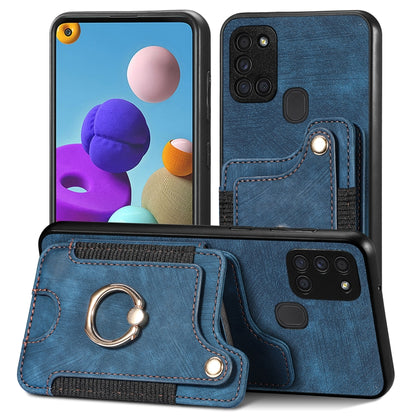 Retro Skin-feel Ring Multi-card Wallet Phone Case, For Samsung Galaxy A32 4G, For Samsung Galaxy A21s, For Samsung Galaxy A04, For Realme C35