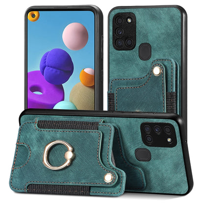 Retro Skin-feel Ring Multi-card Wallet Phone Case, For Samsung Galaxy A32 4G, For Samsung Galaxy A21s, For Samsung Galaxy A04, For Realme C35