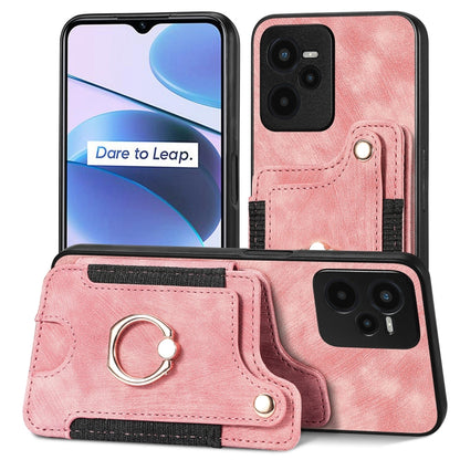 Retro Skin-feel Ring Multi-card Wallet Phone Case, For Samsung Galaxy A32 4G, For Samsung Galaxy A21s, For Samsung Galaxy A04, For Realme C35