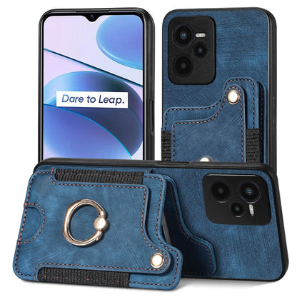 Retro Skin-feel Ring Multi-card Wallet Phone Case, For Samsung Galaxy A32 4G, For Samsung Galaxy A21s, For Samsung Galaxy A04, For Realme C35