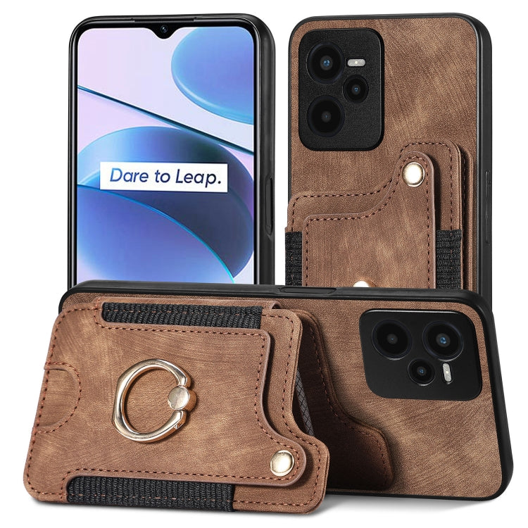 Retro Skin-feel Ring Multi-card Wallet Phone Case, For Samsung Galaxy A32 4G, For Samsung Galaxy A21s, For Samsung Galaxy A04, For Realme C35