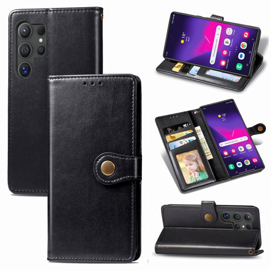 Retro Solid Color Buckle Leather Phone Case, For Samsung Galaxy S25 5G, For Samsung Galaxy S25+ 5G, For Samsung Galaxy S25 Ultra 5G, For Samsung Galaxy S24 Ultra 5G, For Samsung Galaxy S24+ 5G, For Samsung Galaxy S24 5G, For Samsung Galaxy A34 5G������...