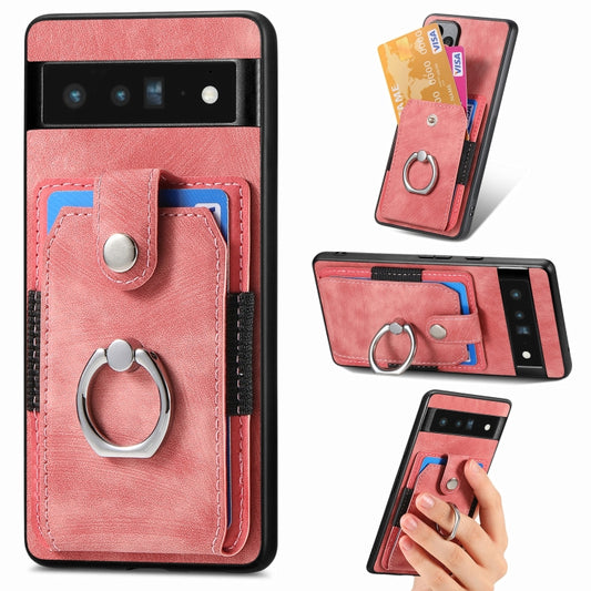 Retro Skin-feel Ring Card Wallet Phone Case, For Google Pixel 6 Pro, For Google Pixel 6, For Google Pixel 7 Pro, For Google Pixel 7, For Xiaomi Poco X5 Pro, For Xiaomi Redmi 9A