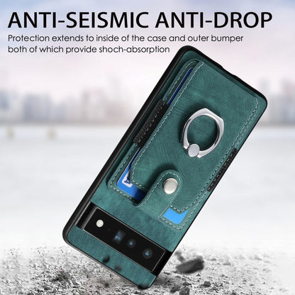 Retro Skin-feel Ring Card Wallet Phone Case, For Google Pixel 6 Pro, For Google Pixel 6, For Google Pixel 7 Pro, For Google Pixel 7, For Xiaomi Poco X5 Pro, For Xiaomi Redmi 9A