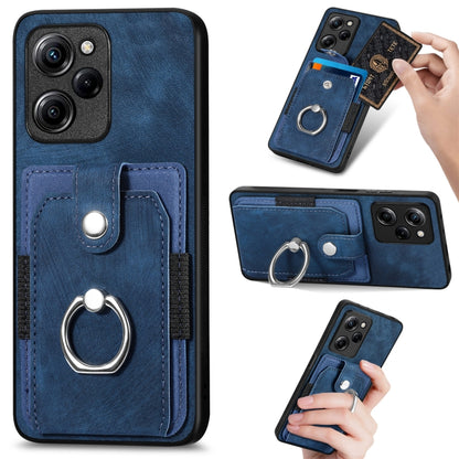 Retro Skin-feel Ring Card Wallet Phone Case, For Google Pixel 6 Pro, For Google Pixel 6, For Google Pixel 7 Pro, For Google Pixel 7, For Xiaomi Poco X5 Pro, For Xiaomi Redmi 9A