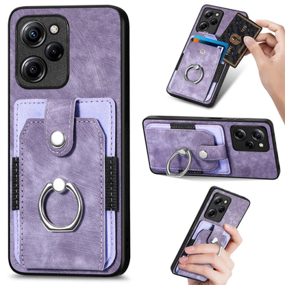 Retro Skin-feel Ring Card Wallet Phone Case, For Google Pixel 6 Pro, For Google Pixel 6, For Google Pixel 7 Pro, For Google Pixel 7, For Xiaomi Poco X5 Pro, For Xiaomi Redmi 9A