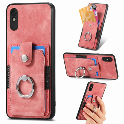 Retro Skin-feel Ring Card Wallet Phone Case, For Google Pixel 6 Pro, For Google Pixel 6, For Google Pixel 7 Pro, For Google Pixel 7, For Xiaomi Poco X5 Pro, For Xiaomi Redmi 9A