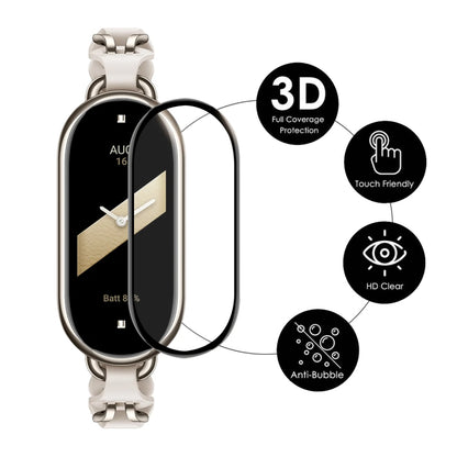 For Xiaomi Mi Band 8 ENKAY Hat-Prince 2 in 1 Set Full Coverage Screen Protector + Elastic Braided Nylon Watch Band
