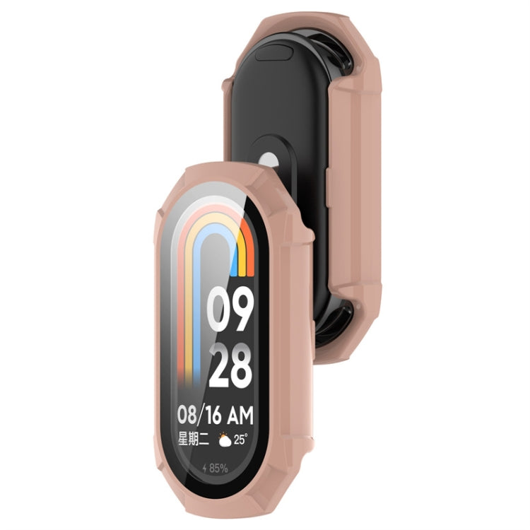 For Xiaomi Mi Band 8 ENKAY Hat-Prince Full Coverage PC Frame + Tempered Glass Film Watch Case