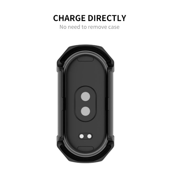 For Xiaomi Mi Band 8 ENKAY Hat-Prince Full Coverage PC Frame + Tempered Glass Film Watch Case