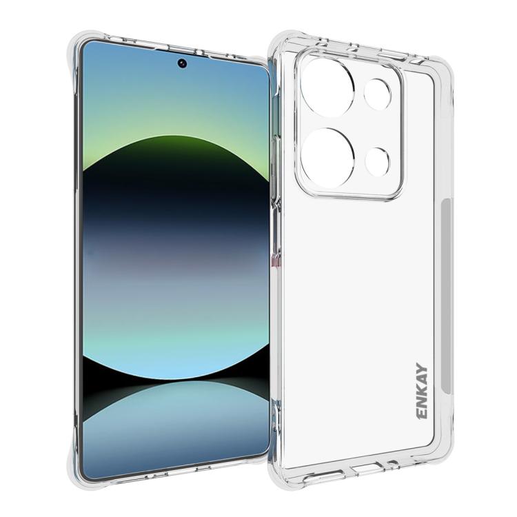 ENKAY Hat-Prince Transparent TPU Shockproof Phone Case, For Xiaomi 17T Pro5G, For Redmi 15a 5G, For Xiaomi 17T, For Xiaomi 17 Ultra, For Redmi Note 15 Pro 4G Global 163.2mm, For Redmi K90, For Redmi K90 Pro Max, For Redmi Note 15 Pro+ 5G Global 163.3mm...