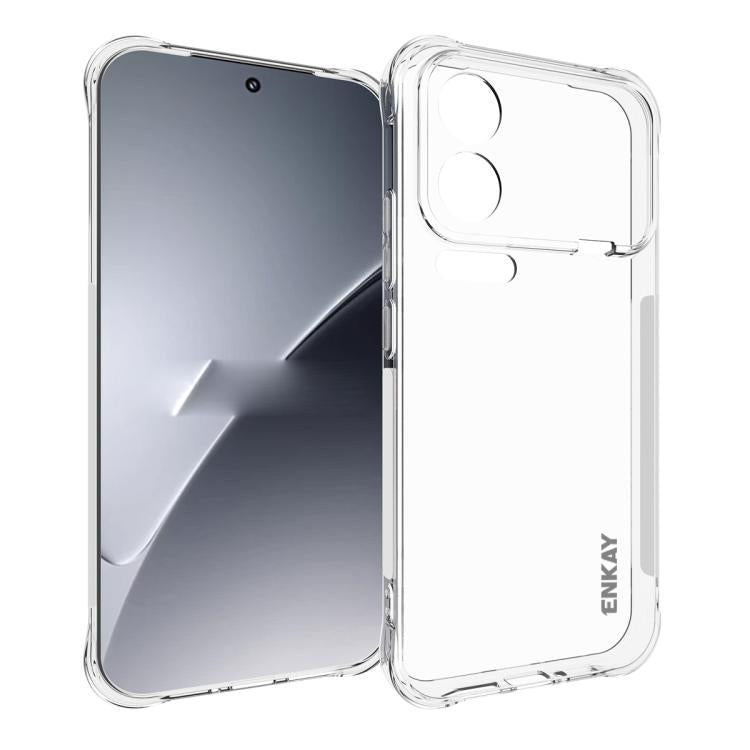 ENKAY Hat-Prince Transparent TPU Shockproof Phone Case, For Xiaomi 17T Pro5G, For Redmi 15a 5G, For Xiaomi 17T, For Xiaomi 17 Ultra, For Redmi Note 15 Pro 4G Global 163.2mm, For Redmi K90, For Redmi K90 Pro Max, For Redmi Note 15 Pro+ 5G Global 163.3mm...