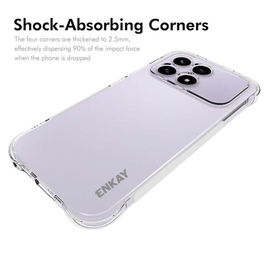 ENKAY Hat-Prince Transparent TPU Shockproof Phone Case, For Redmi K90, For Redmi K90 Pro Max, For Xiaomi 17 Pro, For Xiaomi 17, For Redmi 15C 5G / 4G EU 173mm, For Xiaomi Poco M7 Plus 5G / M7 4G 169mm, Redmi 15 5G Global / 15 4G SEA 169.5mm            ...